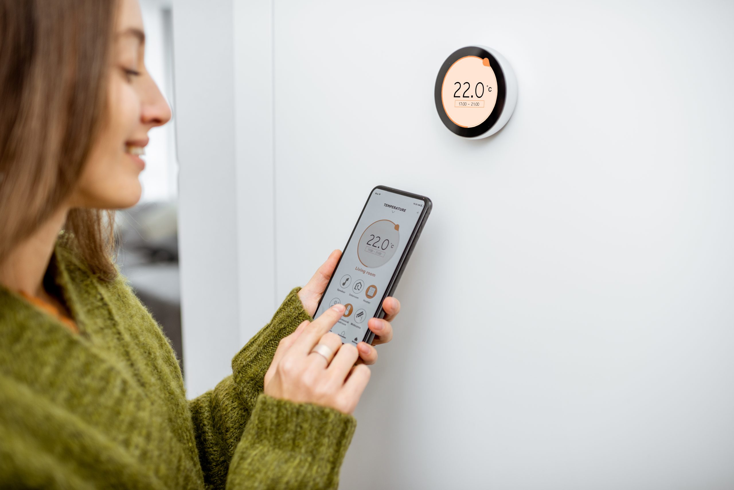 Bedienfelder Temperatur Smart Home